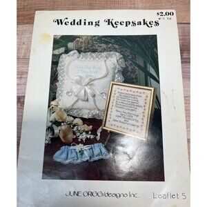 Wedding Keepsakes Cross-Stitch Pattern Leaflet By June Grigg Designs Inc. Includ